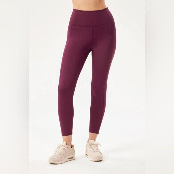 Girlfriend Collective Plum Compressive Crop Leggings Size S - Picture 1 of 10